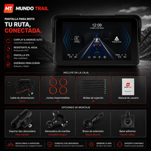 Pantalla 5” con CarPlay y Android Auto para moto