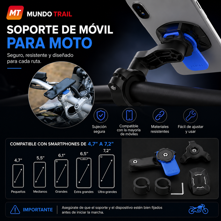 Soporte universal para móvil de moto QuadLoc