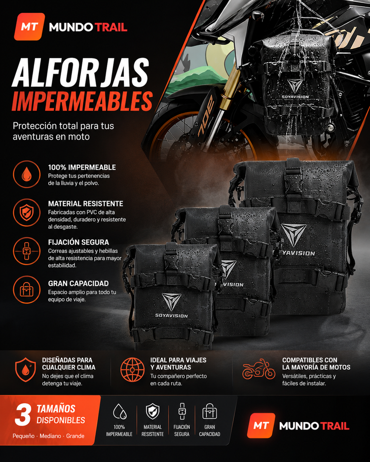 Bolsa impermeable para defensas de moto SOYAVISION