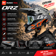 Casco de motocross unisex ORZ ABS