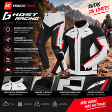 Chaqueta de moto GHOST RACING impermeable con protecciones