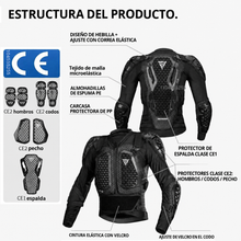 Armadura de protección para moto con protecciones CE