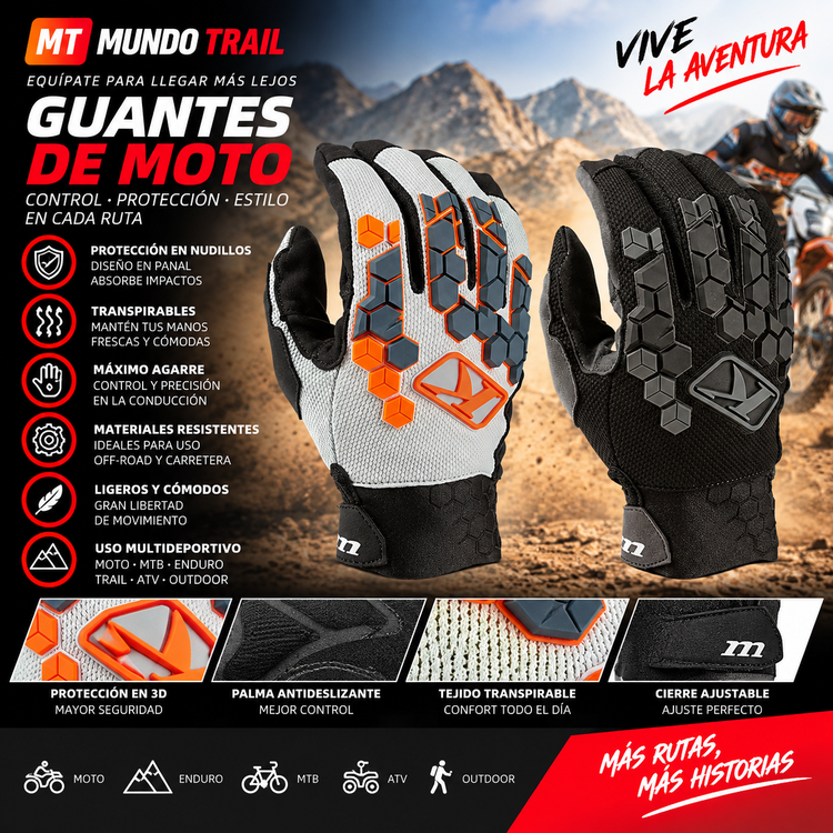 Guantes de moto de punto para cuatro estaciones
