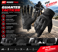 Guantes de moto tácticos impermeables con protección rígida