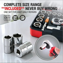 45Pcs Ratchet Socket Wrench Set 1/4 Inch Drive CR-V Steel 72-Tooth Magnetic Screwdriver Bit Kit for Home Repair DIY with Case