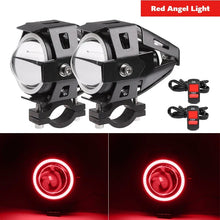 Foco LED auxiliar U7 para moto con luz Angel Eye y 3 modos