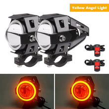Foco LED auxiliar U7 para moto con luz Angel Eye y 3 modos