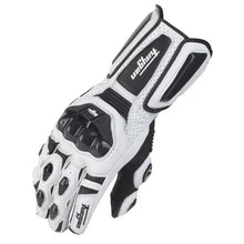 Guantes de moto de piel con protección de fibra de carbono