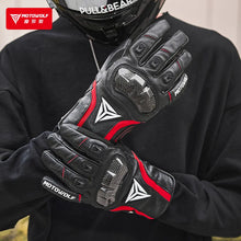 Guantes de moto MOTOWOLF MDL0305 de piel con protección y función táctil
