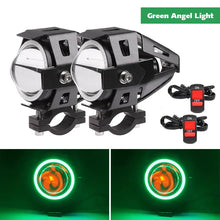 Foco LED auxiliar U7 para moto con luz Angel Eye y 3 modos