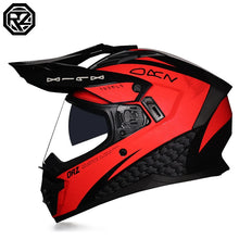 ORZ Motocross Helmet DOT Certification MTB ATV Motorcycle Cascos Carbon Fiber Pattern Off-Road Capacete Motorbike Anti-Glare