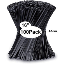 Zip Ties Assorted Sizes(4”+6”+8”+12”), 100/400 Pack Black Cable Ties UV Resistant Wire Ties