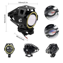 Foco LED auxiliar U7 para moto con luz Angel Eye y 3 modos