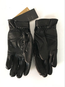 Guantes de moto de piel perforada con protección en nudillos