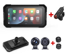 Pantalla CarPlay y Android Auto para moto con GPS, DVR y TPMS