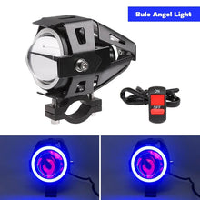 Foco LED auxiliar U7 para moto con luz Angel Eye y 3 modos
