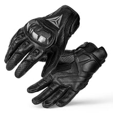 Guantes de moto MOTOWOLF MDL0305 de piel con protección y función táctil
